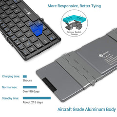 Foldable Bluetooth Keyboard + Touchpad