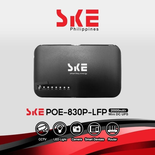 SKE POE-830P-LFP Type-C Mini DC UPS 20000mAh