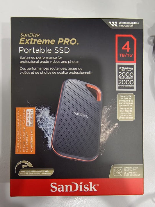 SanDisk Black Extreme Portable SSD 4TB