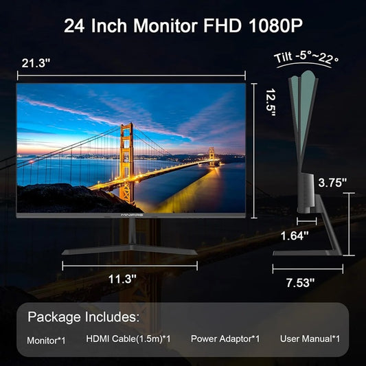 MINIFIRE Monitor 24'' + Speaker FHD IPS MF24X3AL