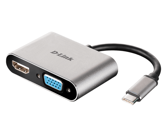 CU433M 2 in 1USB-C Dongle Type-C To VGA+ HDMI